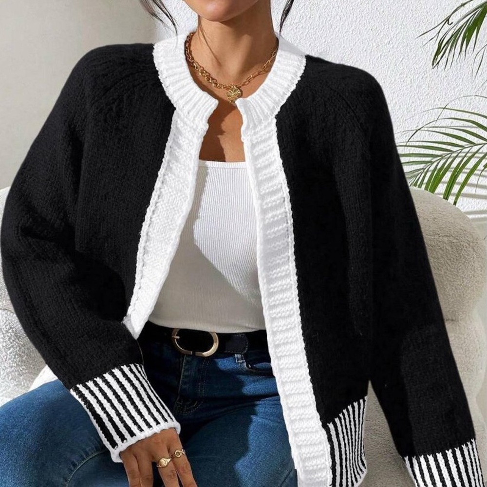 Chunky Open Front Cardigan L